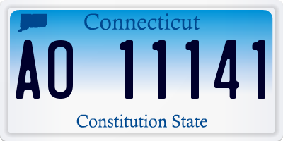 CT license plate AO11141