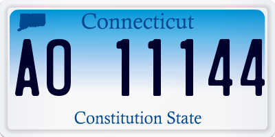 CT license plate AO11144