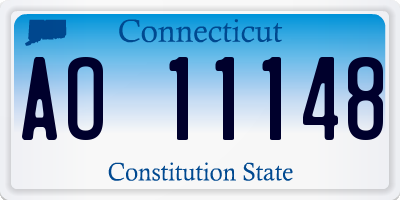 CT license plate AO11148
