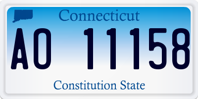 CT license plate AO11158