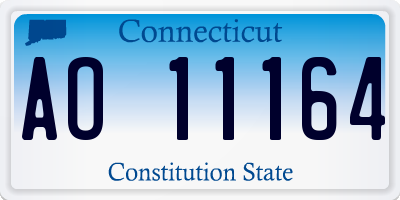 CT license plate AO11164