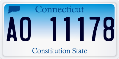 CT license plate AO11178