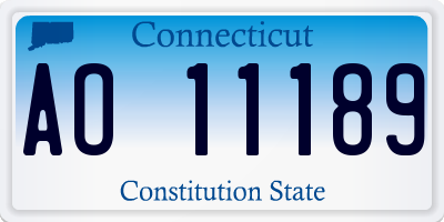 CT license plate AO11189