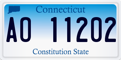 CT license plate AO11202