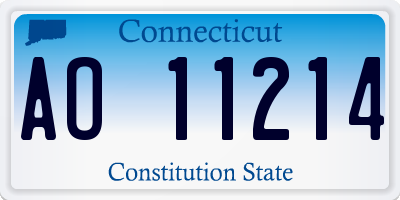 CT license plate AO11214