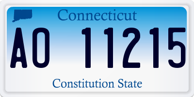 CT license plate AO11215