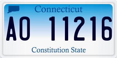 CT license plate AO11216