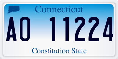 CT license plate AO11224