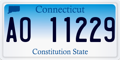 CT license plate AO11229