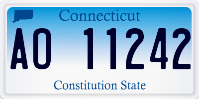 CT license plate AO11242