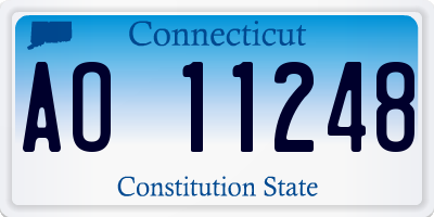 CT license plate AO11248