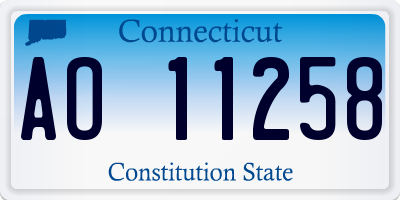 CT license plate AO11258