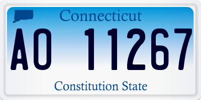 CT license plate AO11267