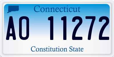 CT license plate AO11272