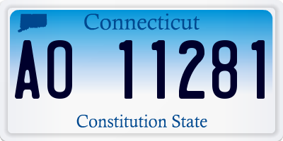 CT license plate AO11281