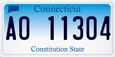 CT license plate AO11304
