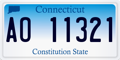 CT license plate AO11321