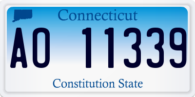 CT license plate AO11339