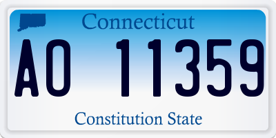 CT license plate AO11359