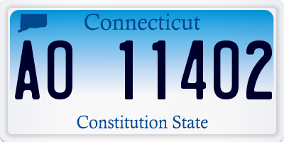 CT license plate AO11402