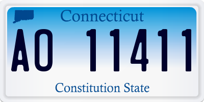CT license plate AO11411