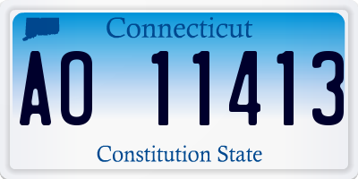 CT license plate AO11413