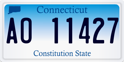 CT license plate AO11427