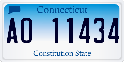 CT license plate AO11434