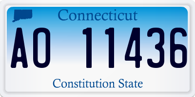 CT license plate AO11436