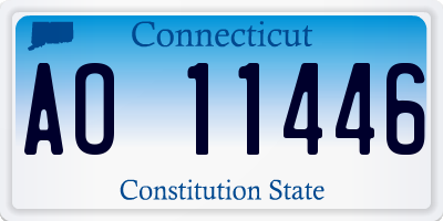 CT license plate AO11446