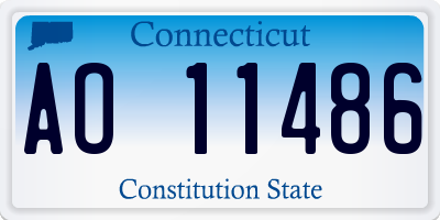 CT license plate AO11486