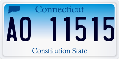 CT license plate AO11515