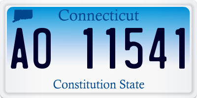 CT license plate AO11541