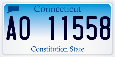 CT license plate AO11558