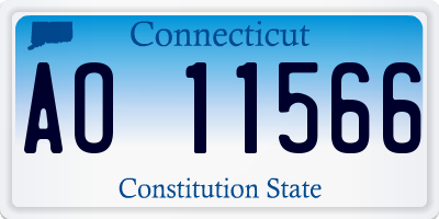 CT license plate AO11566