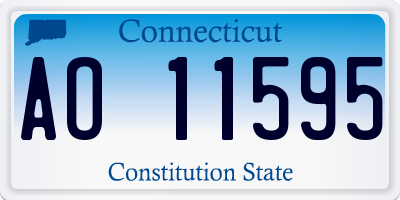CT license plate AO11595