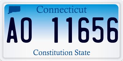 CT license plate AO11656