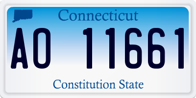 CT license plate AO11661