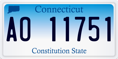 CT license plate AO11751