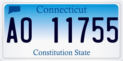 CT license plate AO11755