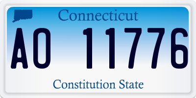 CT license plate AO11776