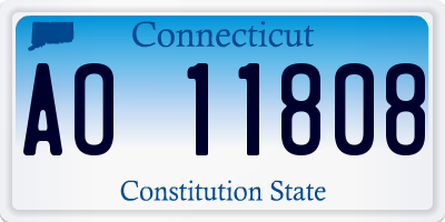 CT license plate AO11808