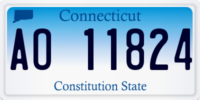 CT license plate AO11824