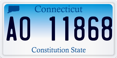 CT license plate AO11868
