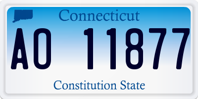 CT license plate AO11877