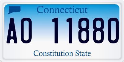 CT license plate AO11880