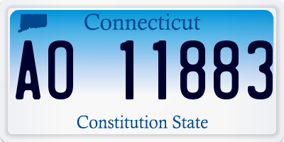 CT license plate AO11883