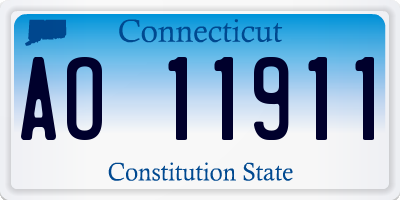 CT license plate AO11911