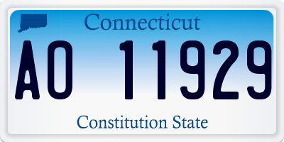 CT license plate AO11929