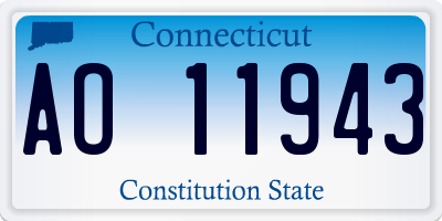 CT license plate AO11943